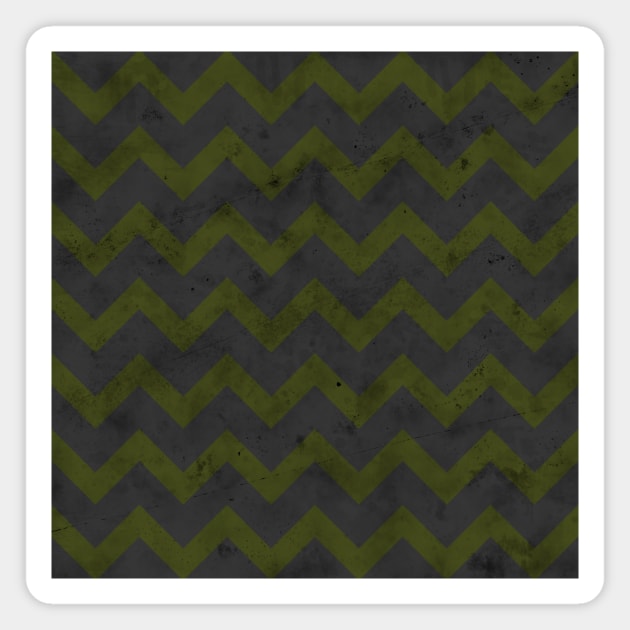 Gray army green vintage chevron pattern lines retro distressed Magnet by PLdesign